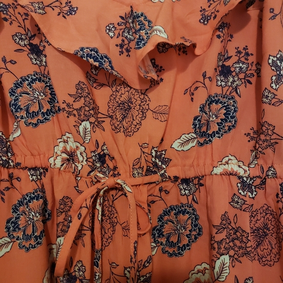 NEW TORRID ORANGE FLORAL RETRO DRESS...SIZE:2 - Picture 6 of 8